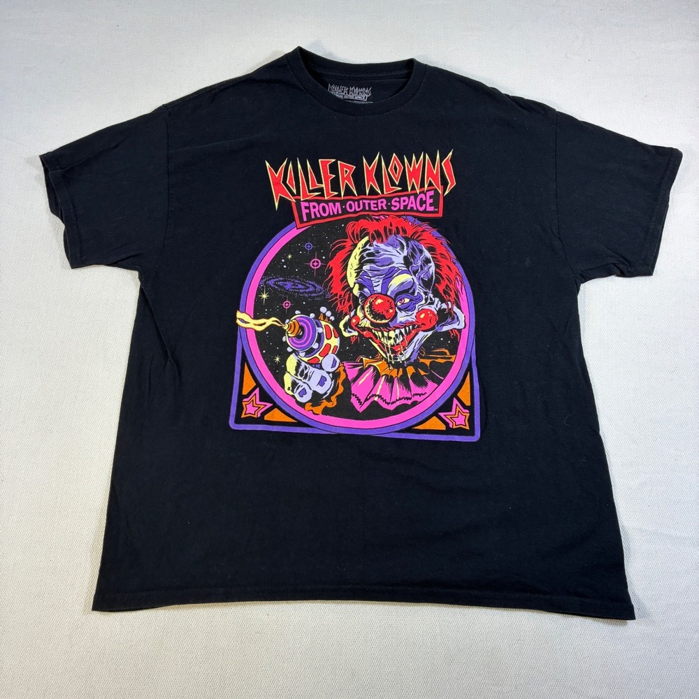 Killer Klowns From Outer Space Shirt XL Black Graphic Tee Goodie Two Sleeves